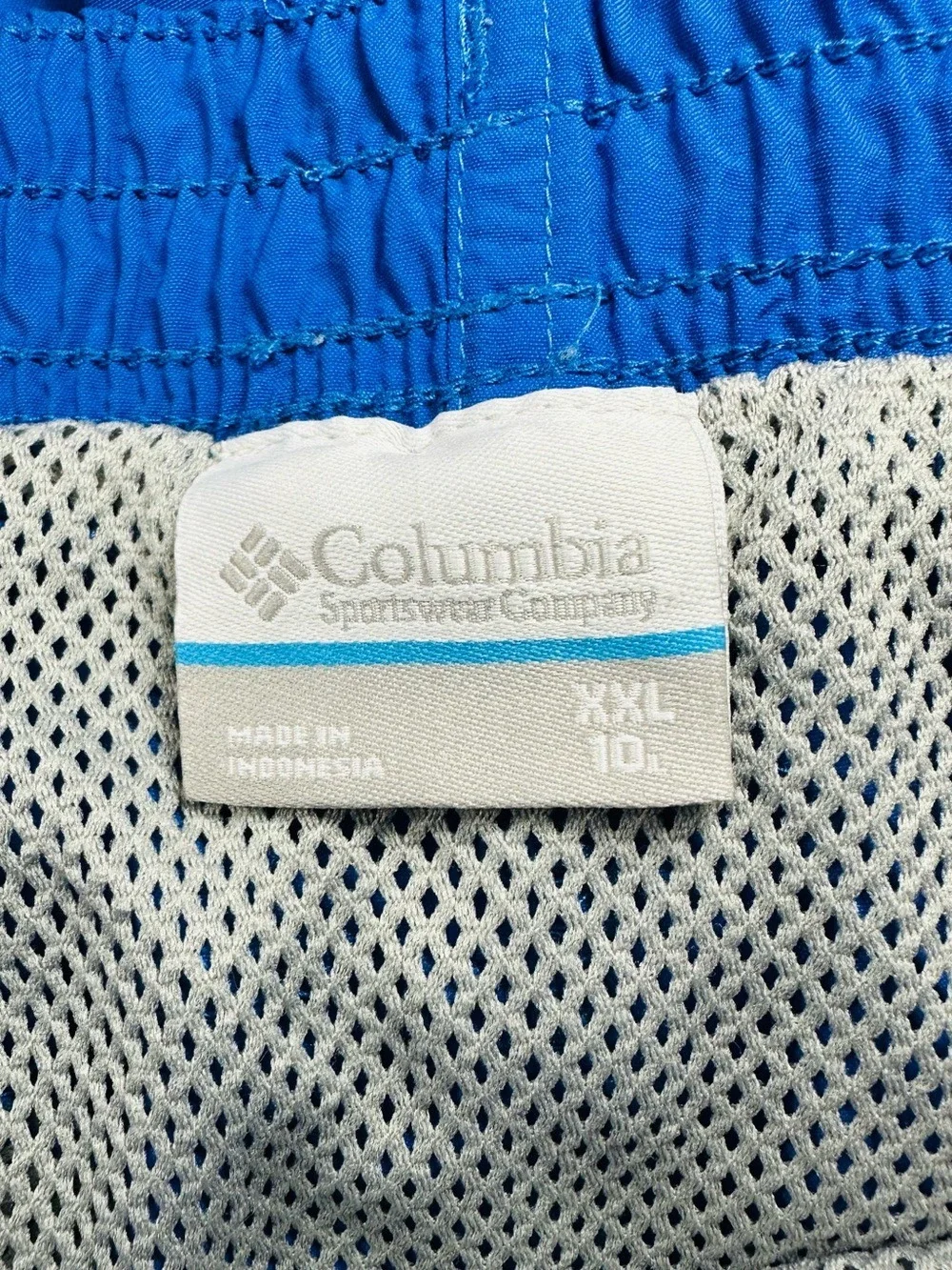 Columbia XXL Blue Swimsuit Board Short Mesh Lined Drawstring Beach Pool Vacation